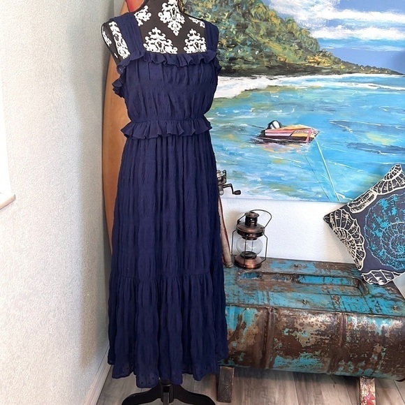 💙En Saison,Tiered Chiffon Midi,Simply Gorgeous,Excellent Condition,Out Of Stock - Picture 10 of 14